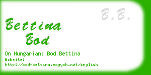 bettina bod business card